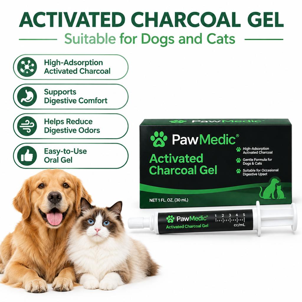 PawMedic Emergency Pet Detox Kit — Activated Charcoal Gel Syringe for Dogs and Cats