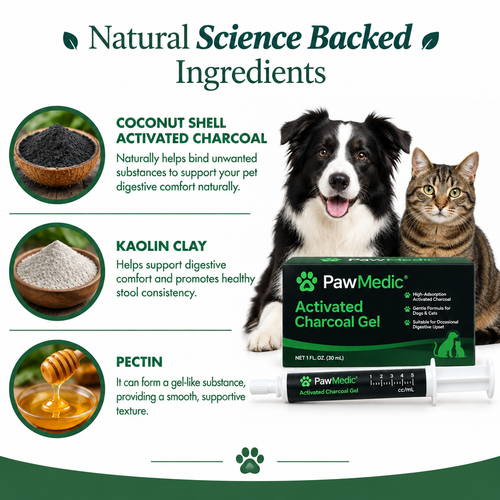 PawMedic Emergency Pet Detox Kit — Activated Charcoal Gel Syringe for Dogs and Cats